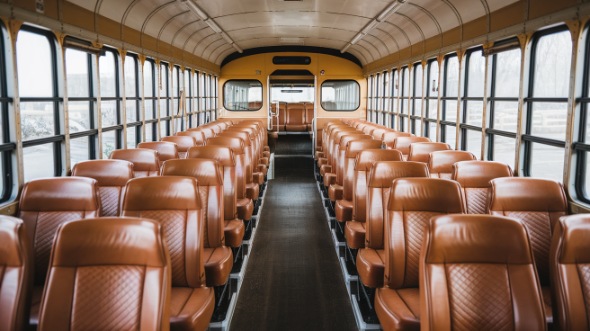 elizabeth school bus rental interior