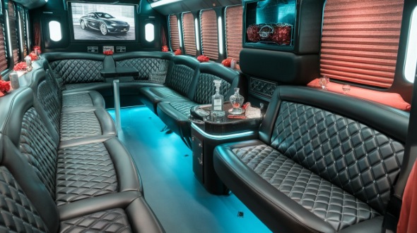 elizabeth sprinter limo rental inside